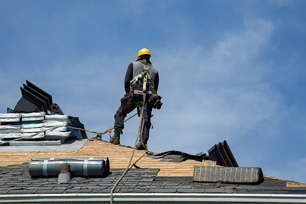 Professional Gutter Installation technician working in Brohard, WV